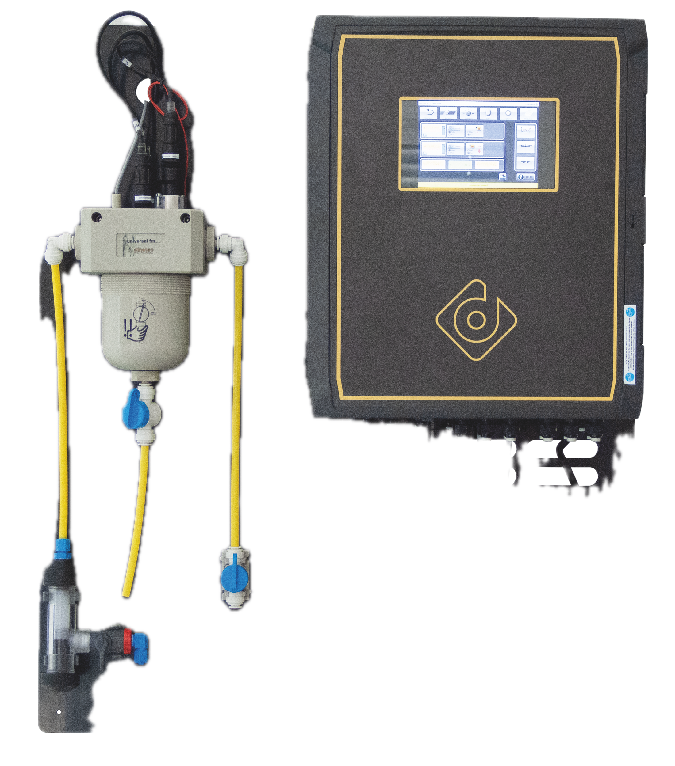 dinoTouch+ (Cl2, / Rx / pH) mit Universal FM - 2x dinodos EASY