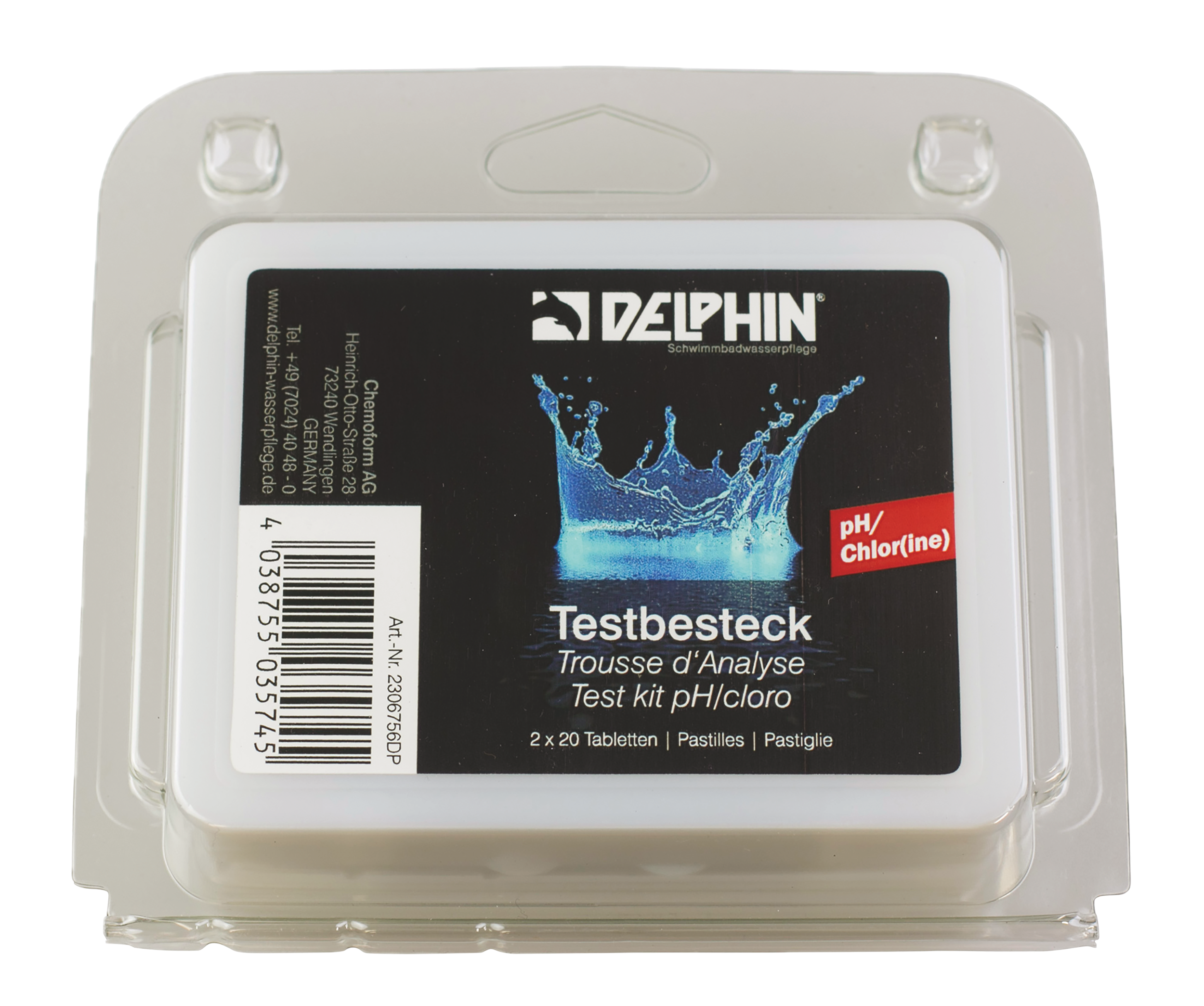 Delphin pH / Chlor Testbesteck