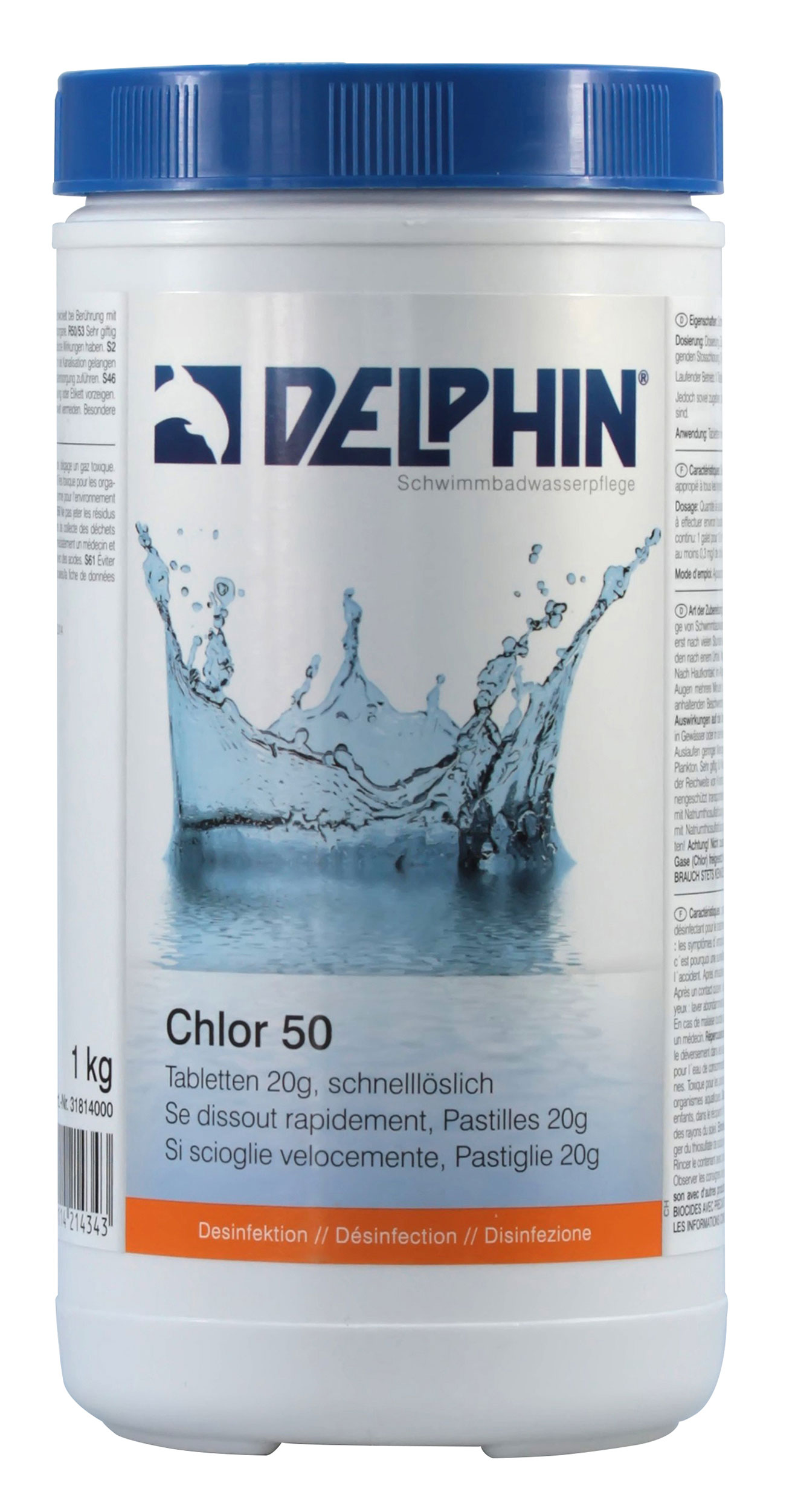 Delphin Chlor 50 Tabs 20g