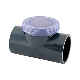 Clapet anti-retour à ailette en T avec bouchon transparent amovible
